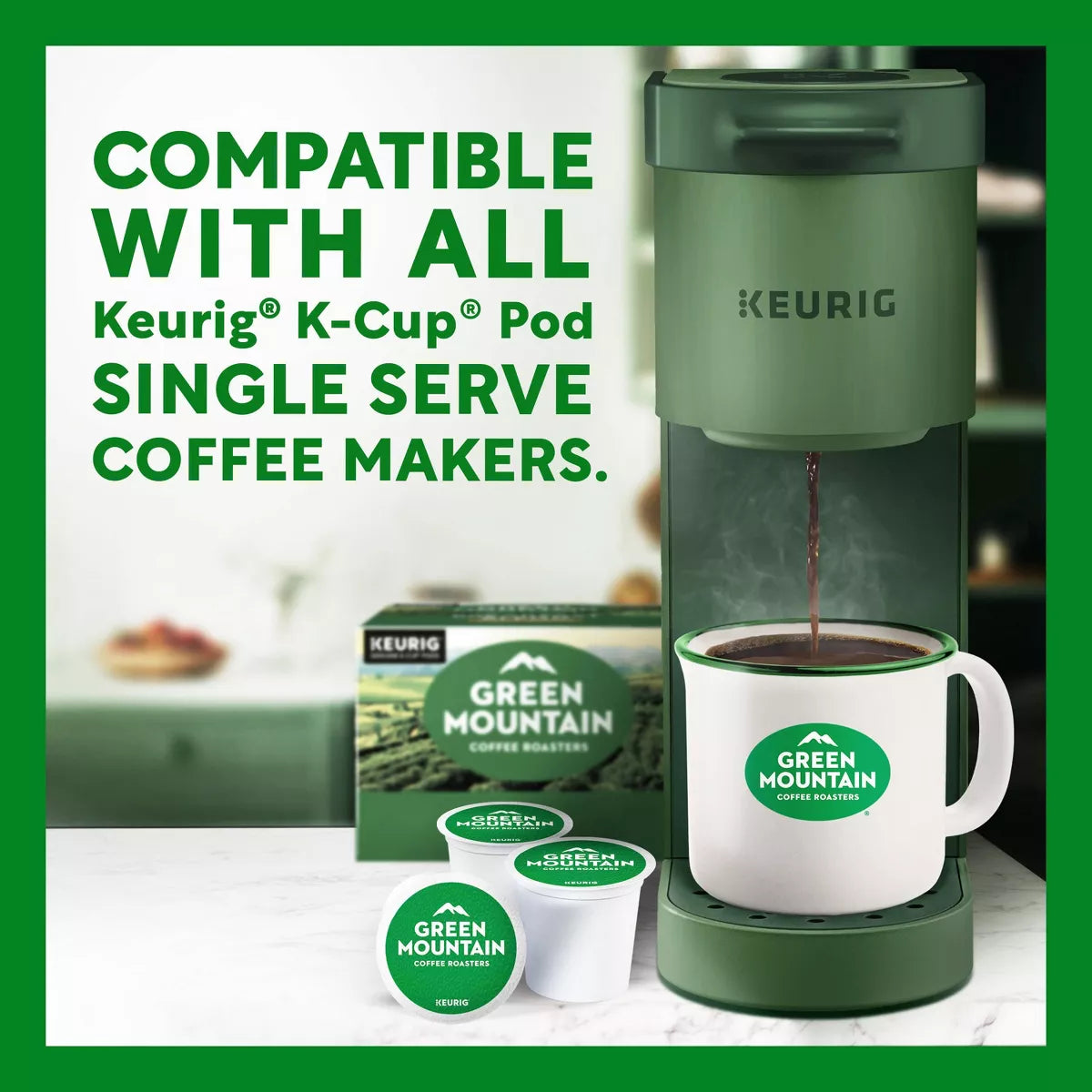 24Ct Green Mountain Coffee French Vanilla Keurig K-Cup Coffee Pods Flavored Coffee Light Roast