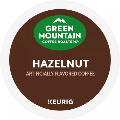 24Ct Green Mountain Coffee Hazelnut Keurig K-Cup Coffee Pods Flavored Coffee Light Roast