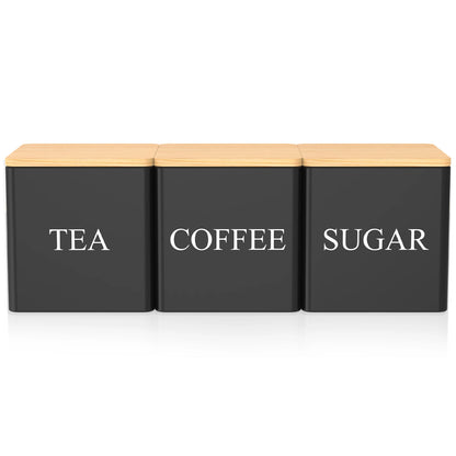 3Pcs Coffee Bean Storage Tea Sugar Canister Coffee Bean Splitting Bottle Storage Coffee Sealing Can Kitchen Coffee Accessories