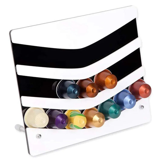 Coffee Pod Dispenser Acrylic Coffee Holder Capsule Shelves Support Coffee Capsule Tower Stand Cup Display Rack
