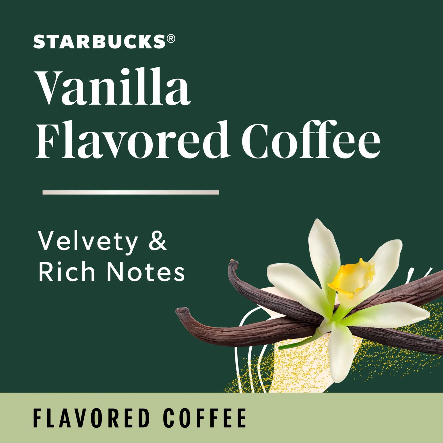 Starbucks Vanilla, Ground Coffee, Flavored Hot or Iced Coffee, 11 Oz