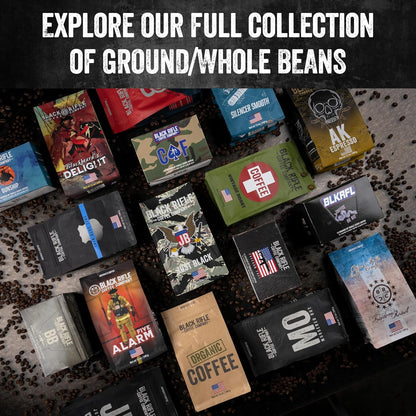 Blackbeard'S Delight, 12Oz Bag, Ground Coffee Dark Roast - Roasted Blend Made from Arabica Beans - Colombian & Brazilian Beans - Veteran Founded & American Made