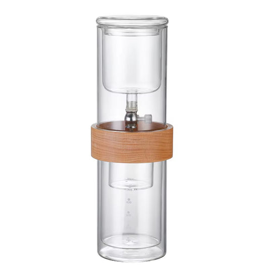 Glass Cold Brew Coffee Maker Glass Coffee Set Double Ice Drop Coffee Maker Hand Brew Coffee Maker Coffee Tools