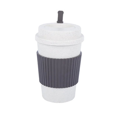 450ML Coffee Cups with Lids Wheat Straw Reusable Portable Coffee Cup Dishwasher Safe Coffee Mug Coffee Tea Travel Cups