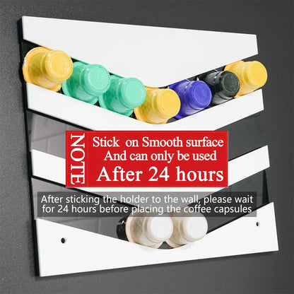 Coffee Pod Dispenser Acrylic Coffee Holder Capsule Shelves Support Coffee Capsule Tower Stand Cup Display Rack