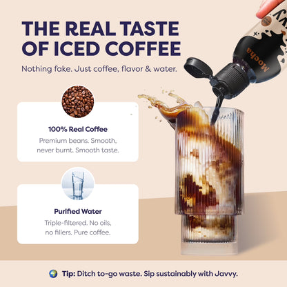 Javvy Coffee Concentrate - Cold Brew Coffee, Perfect for Instant Iced Coffee, Cold Brewed Coffee and Hot Coffee, 35 Servings - Mocha