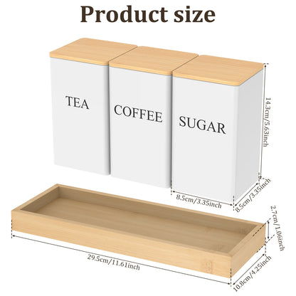3Pcs Coffee Bean Storage Tea Sugar Canister Coffee Bean Splitting Bottle Storage Coffee Sealing Can Kitchen Coffee Accessories