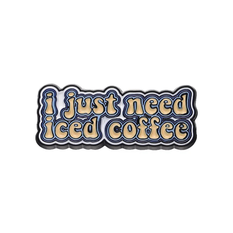 Coffee Maker Enamel Brooch Coffee Bean Grinder Coffee Kettle Cup Bag Barista Badge Punk Lapel Coffee Collection Pin Jewelry Gift