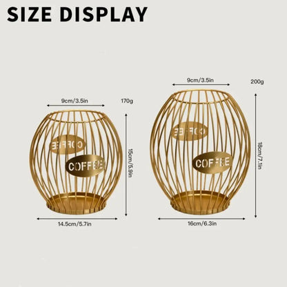 Large Capacity Coffee Pod Holder Storage Cup Coffee Pod Coffee Capsule Holder Home Decoration Coffee Creamer Container Gifts