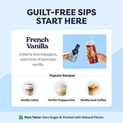 Coffee Concentrate - Cold Brew Coffee, Perfect for Instant Iced Coffee, Cold Brewed Coffee and Hot Coffee, 35 Servings - French Vanilla
