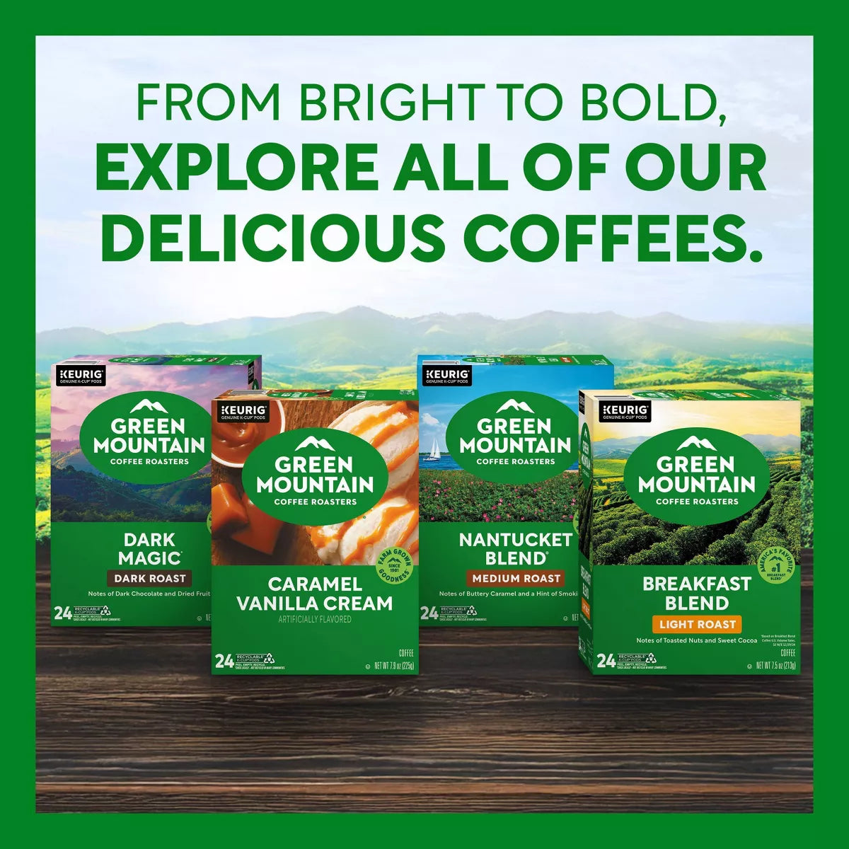 Green Mountain Coffee Dark Magic Dark Roast Coffee Pods