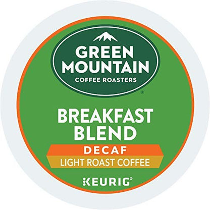 Green Mountain Coffee Roasters Breakfast Blend Decaf Coffee, Keurig Si
