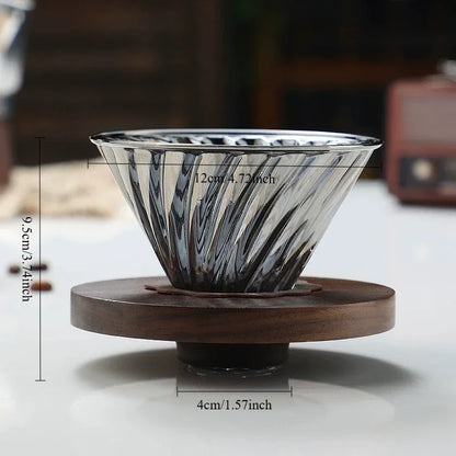 Diamond Fashion Design Glass Coffee Carafe Glass Coffee Server for Drip Coffee Maker,Coffee Pot with Lid,Pour over Coffee Filter