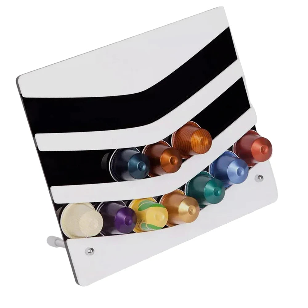 Coffee Pod Dispenser Acrylic Coffee Holder Capsule Shelves Support Coffee Capsule Tower Stand Cup Display Rack
