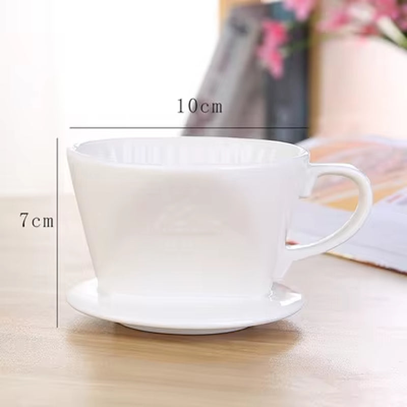 Ceramics Coffee Filter Cup Holder Pour over Espresso Coffee Dripper Coffee Baskets Percolator Reusable Cups Coffee Accessories