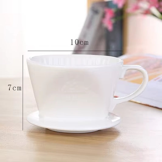 Ceramics Coffee Filter Cup Holder Pour over Espresso Coffee Dripper Coffee Baskets Percolator Reusable Cups Coffee Accessories