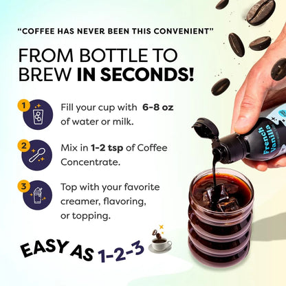 Javvy Cold Brew Iced Coffee Concentrate, 2 Pack Caramel, Arabica Coffee Beverages, 35X Liquid Coffee Concentrate, Instant Coffee Alternative, Concentrated Ice Coffee Drinks & Cold-Brew, Coffee Gifts