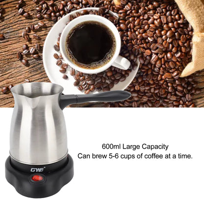 Electric Coffee Maker Electric Turkish Coffee Maker 600Ml Stainless Steel Electric Turkish Coffee Machine Kettle Coffee Machine