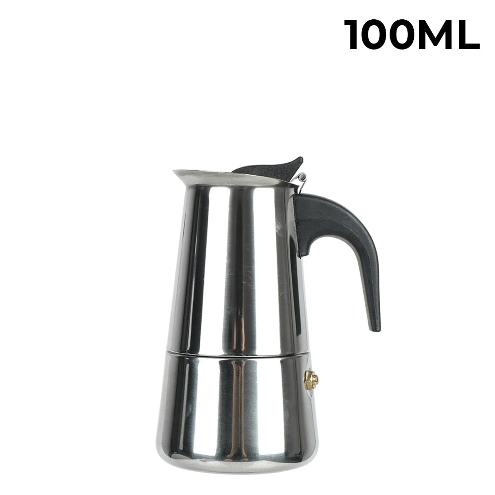 Mocha Espresso Latte Stovetop Filter Stainless Steel Coffee Pot for Barista Moka Coffee Maker Coffee Maker Pot Coffee Pot
