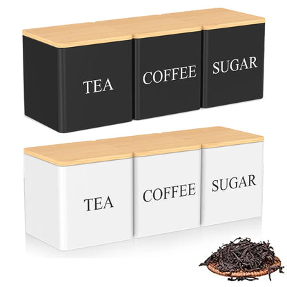 3Pcs Coffee Bean Storage Tea Sugar Canister Coffee Bean Splitting Bottle Storage Coffee Sealing Can Kitchen Coffee Accessories