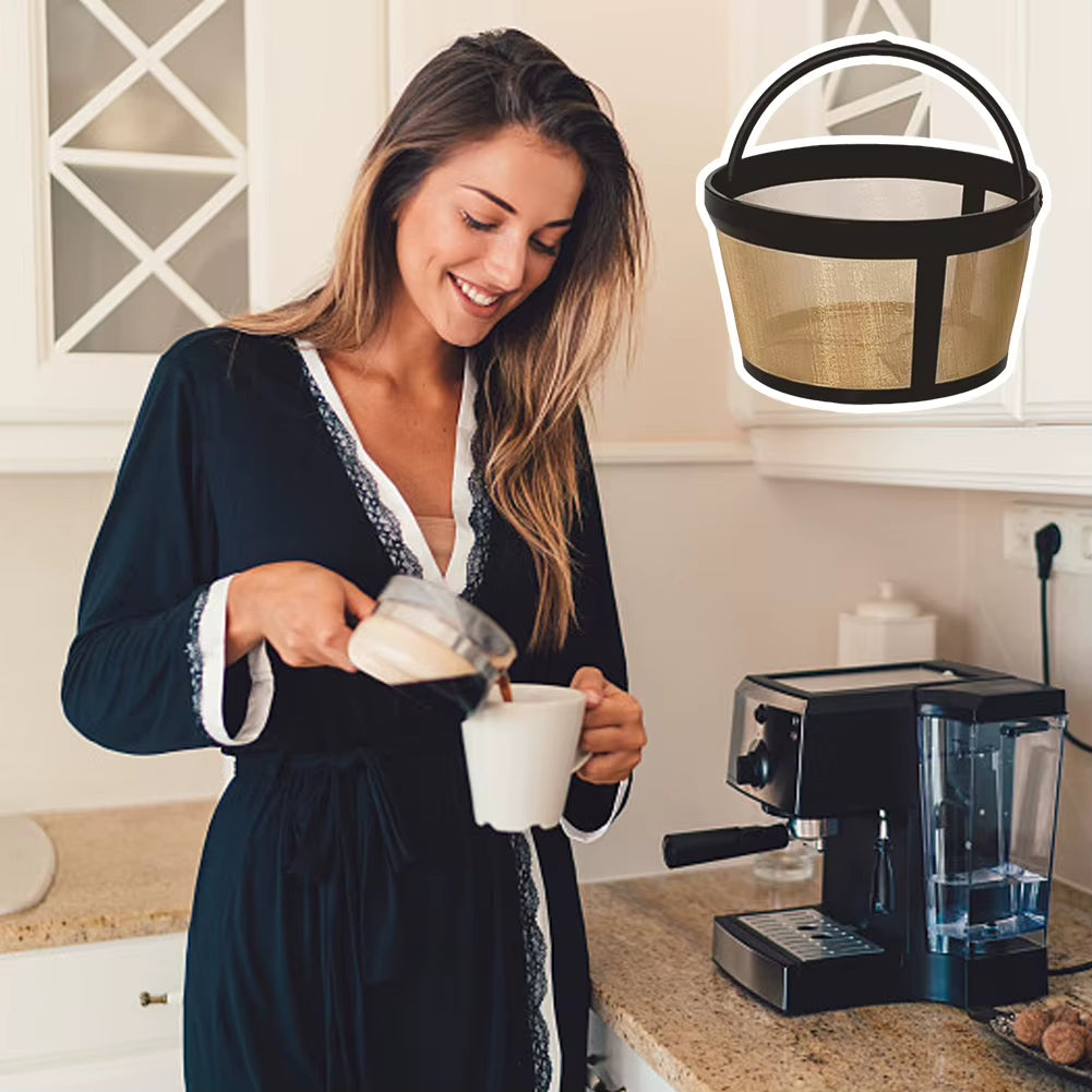 Coffee Filter Basket Stainless Steel Mesh Nylon Coffee Filter Machine Reusable Tea Coffee Filter Screen Coffee Accessories