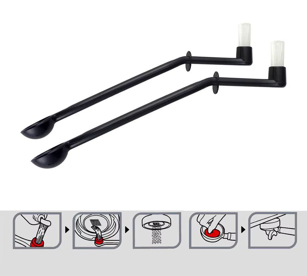 Coffee Machine Cleaning Brush with Spoon for Espresso Machine / Coffee Cleaning Tool Coffee Machine Tools