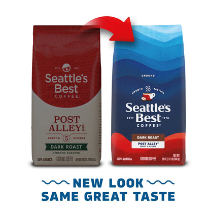Seattle’S Best Coffee, Post Alley, Dark Roast, Ground Coffee, 100% Arabica, 20 Oz