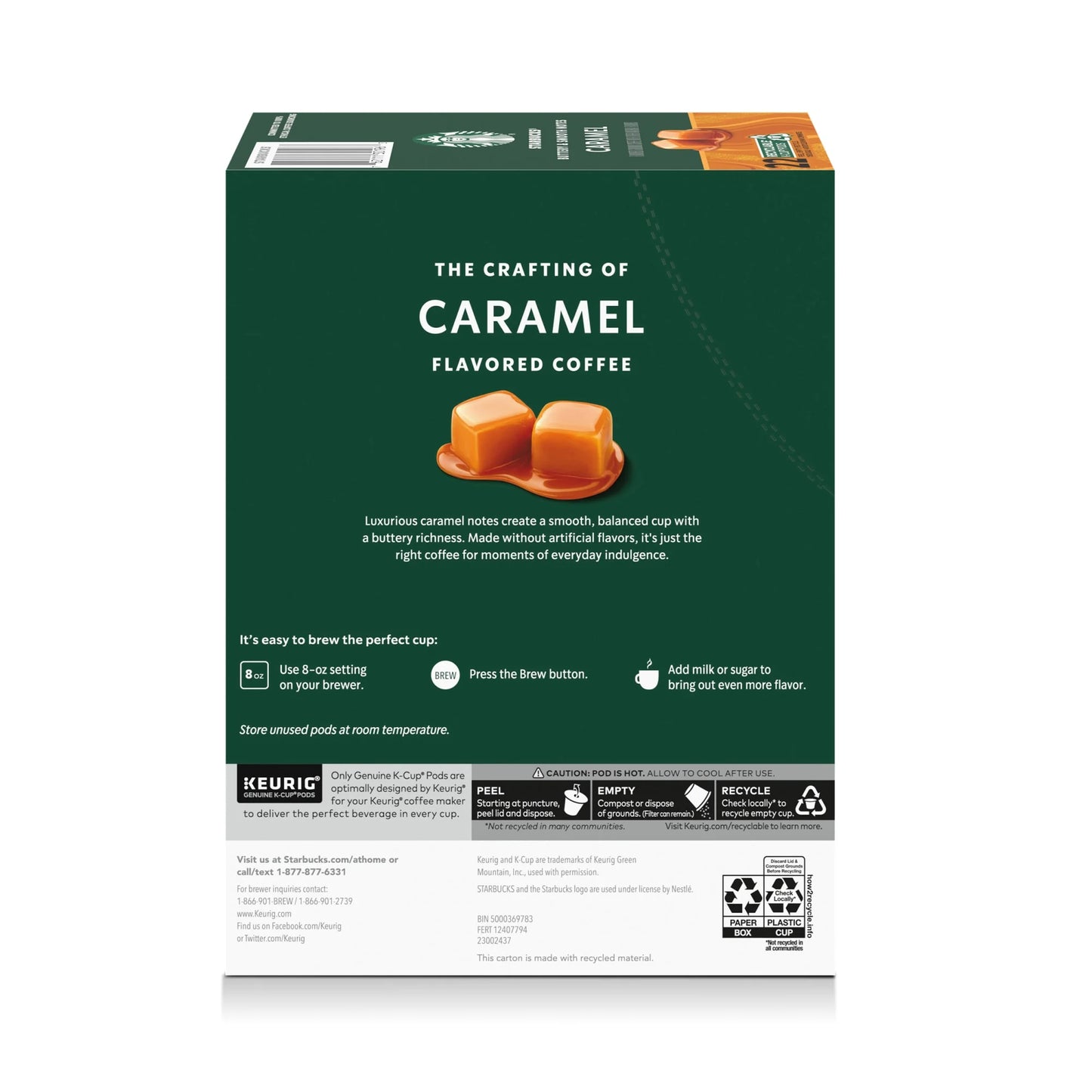 Starbucks Caramel, Hot or Iced Coffee, Flavored K-Cup Coffee Pods, 22 Count​