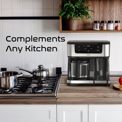 Dual Coffee Maker, Programmable 12-Cup Coffee Pot & Single Serve Coffee Machine