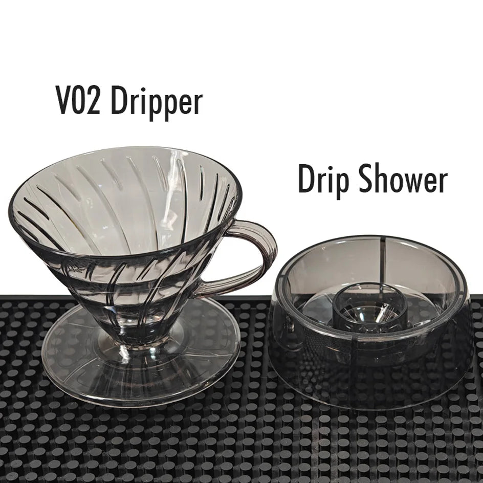 Coffee Filter Drip Shower V02 Coffee Dripper V Shape Pour over Coffee Dripper Hand Brew Coffee Filter Cup Plastic 60 Degree
