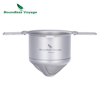 Titanium Reusable Coffee Filter Paperless Coffee Filter Metal Coffee Filter Pour over Coffee Maker Ti6002P
