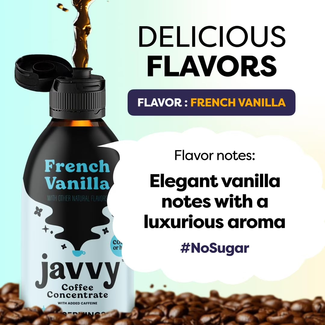Cold Brew Iced Coffee Concentrate, 2 Pack Vanilla, Arabica Coffee Beverages, 35X Liquid Coffee Concentrate, Instant Coffee Alternative, Concentrated Ice Coffee Drinks & Cold-Brew, Coffee Gifts