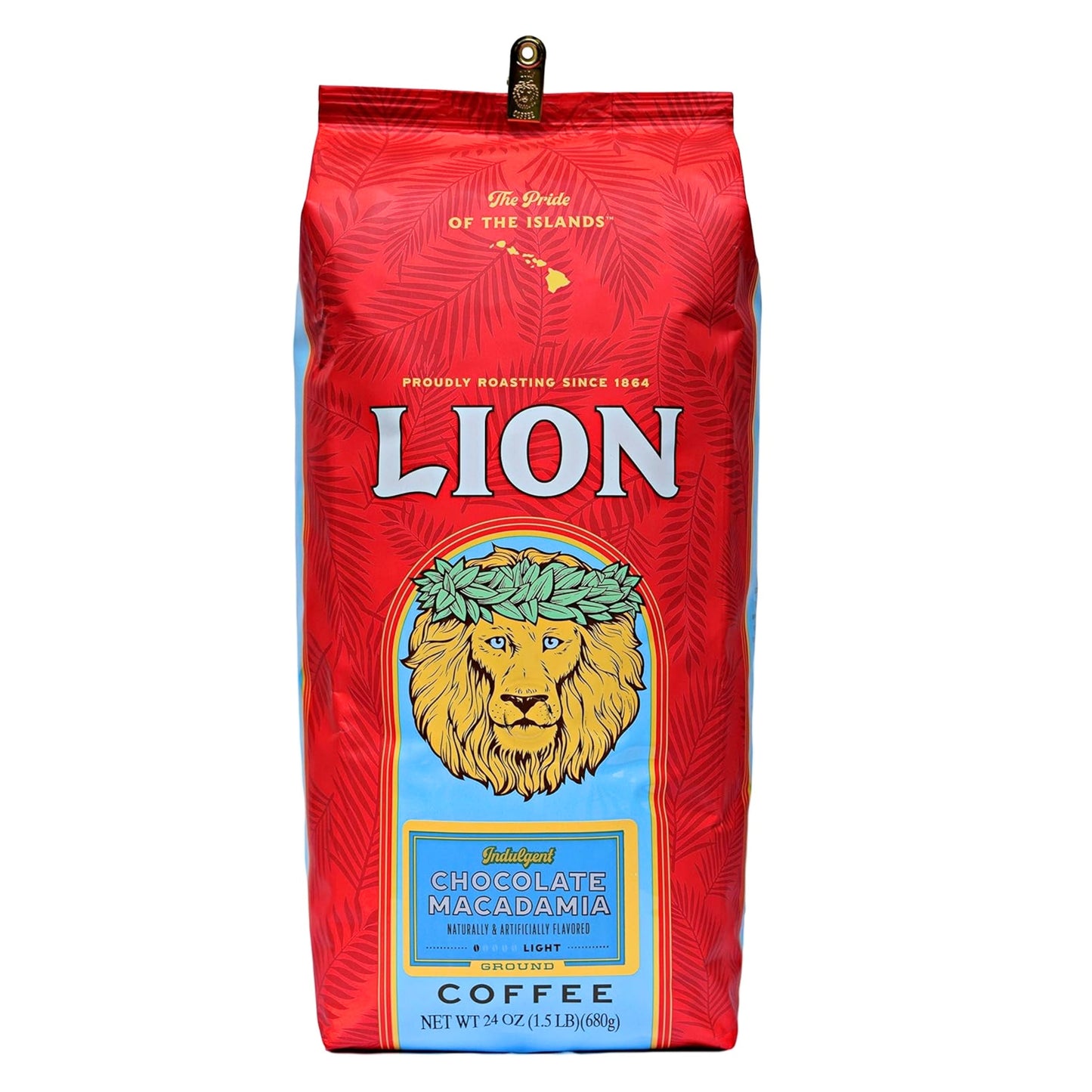 Chocolate Macadamia Ground Coffee, 100% Arabica, Light Roast, 24 Oz
