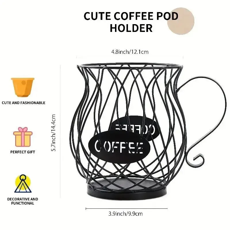 Enhance Your Coffee Experience with Our Large Capacity Cup-Shaped Coffee Pods Organizer - Perfect for Storage and Creamer!