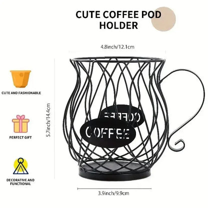 Enhance Your Coffee Experience with Our Large Capacity Cup-Shaped Coffee Pods Organizer - Perfect for Storage and Creamer!