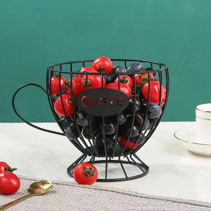 Enhance Your Coffee Experience with Our Large Capacity Cup-Shaped Coffee Pods Organizer - Perfect for Storage and Creamer!
