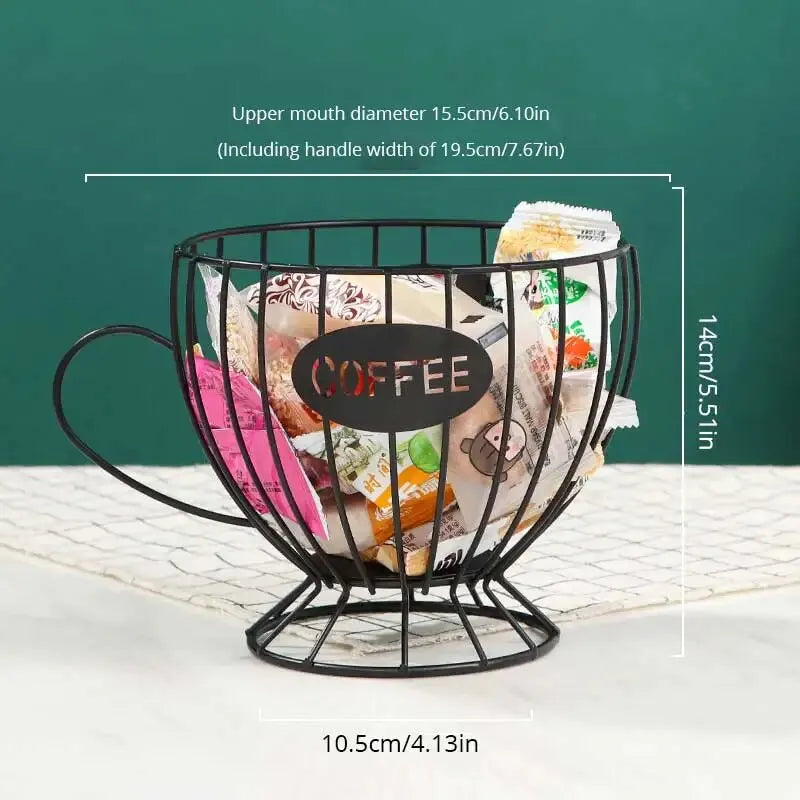Enhance Your Coffee Experience with Our Large Capacity Cup-Shaped Coffee Pods Organizer - Perfect for Storage and Creamer!
