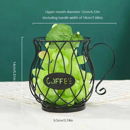 Enhance Your Coffee Experience with Our Large Capacity Cup-Shaped Coffee Pods Organizer - Perfect for Storage and Creamer!