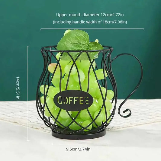 Enhance Your Coffee Experience with Our Large Capacity Cup-Shaped Coffee Pods Organizer - Perfect for Storage and Creamer!
