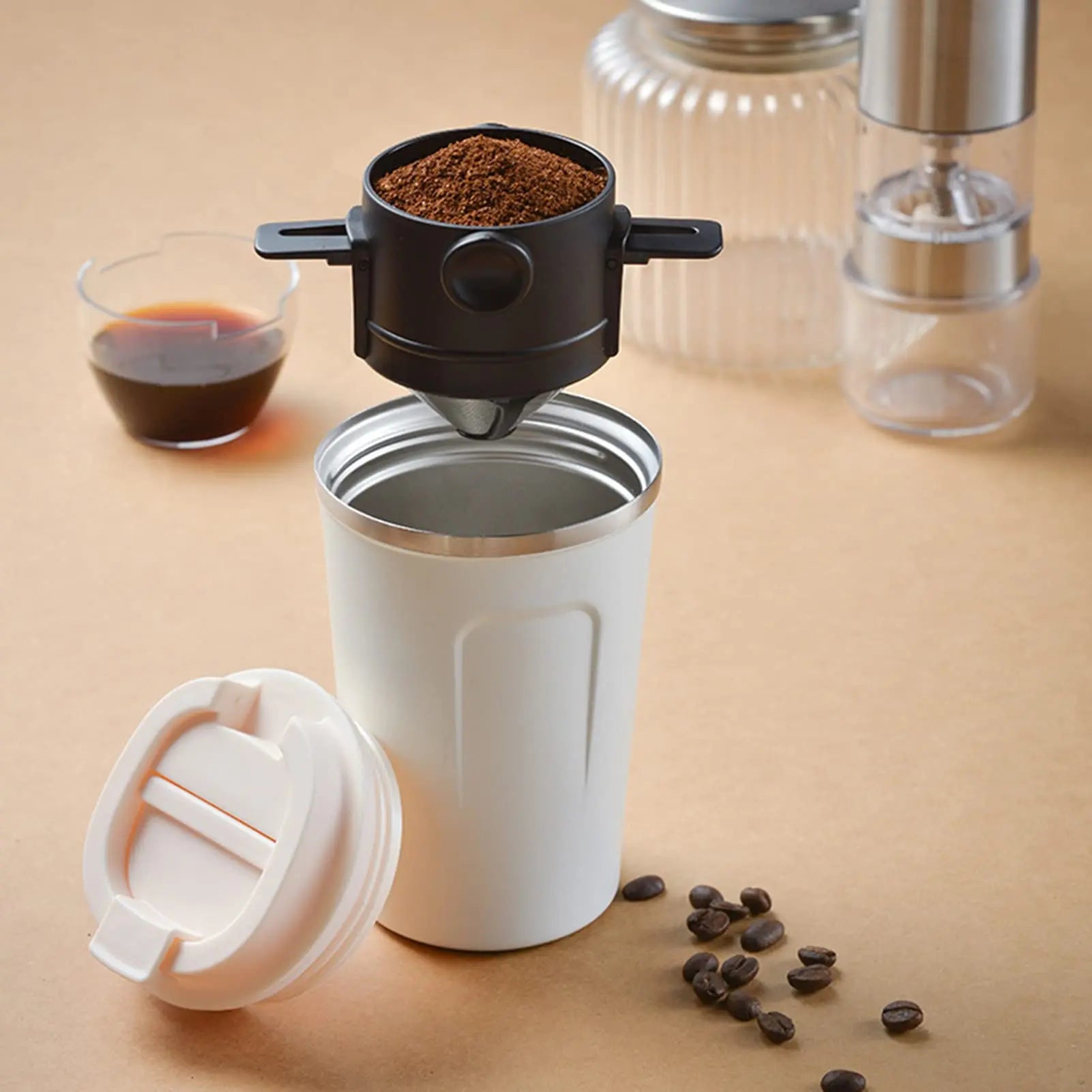 Portable Coffee Filter Coffee Maker Sieve Reusable Hand Made Coffee Maker for Home Office Travel Coffee Tools