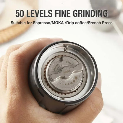 Electric Coffee Bean Grinder Italian Brewed Coffee Machine Household Wireless Portable Electric Coffee Grinder Rechargeable
