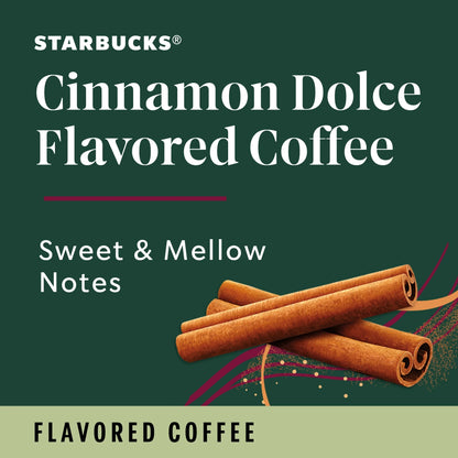 Starbucks Cinnamon Dolce, Hot or Iced Coffee, Flavored K-Cup Coffee Pods, 22 Count​