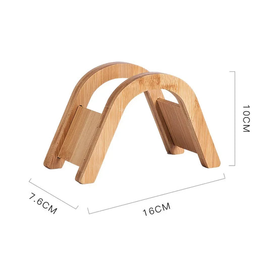 Bamboo Coffee Filter Holder Coffee Paper Storage Rack Renewable Stand Coffee Filter Paper Container Stand