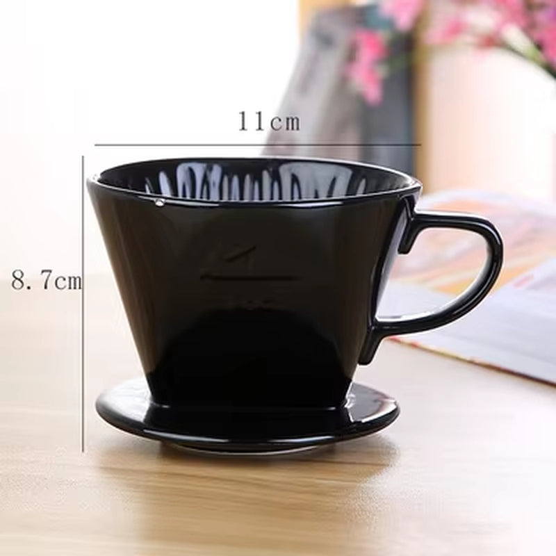 Ceramics Coffee Filter Cup Holder Pour over Espresso Coffee Dripper Coffee Baskets Percolator Reusable Cups Coffee Accessories