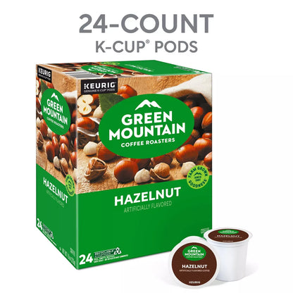 24Ct Green Mountain Coffee Hazelnut Keurig K-Cup Coffee Pods Flavored Coffee Light Roast