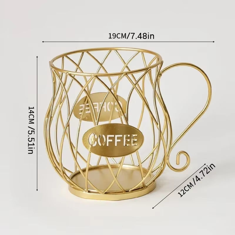 Coffee Pod Holder Large Capacity Coffee Capsule Holder Coffee Creamer Container Irregular Shape Coffee Pod Storage Cup