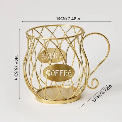 Coffee Pod Holder Large Capacity Coffee Capsule Holder Coffee Creamer Container Irregular Shape Coffee Pod Storage Cup