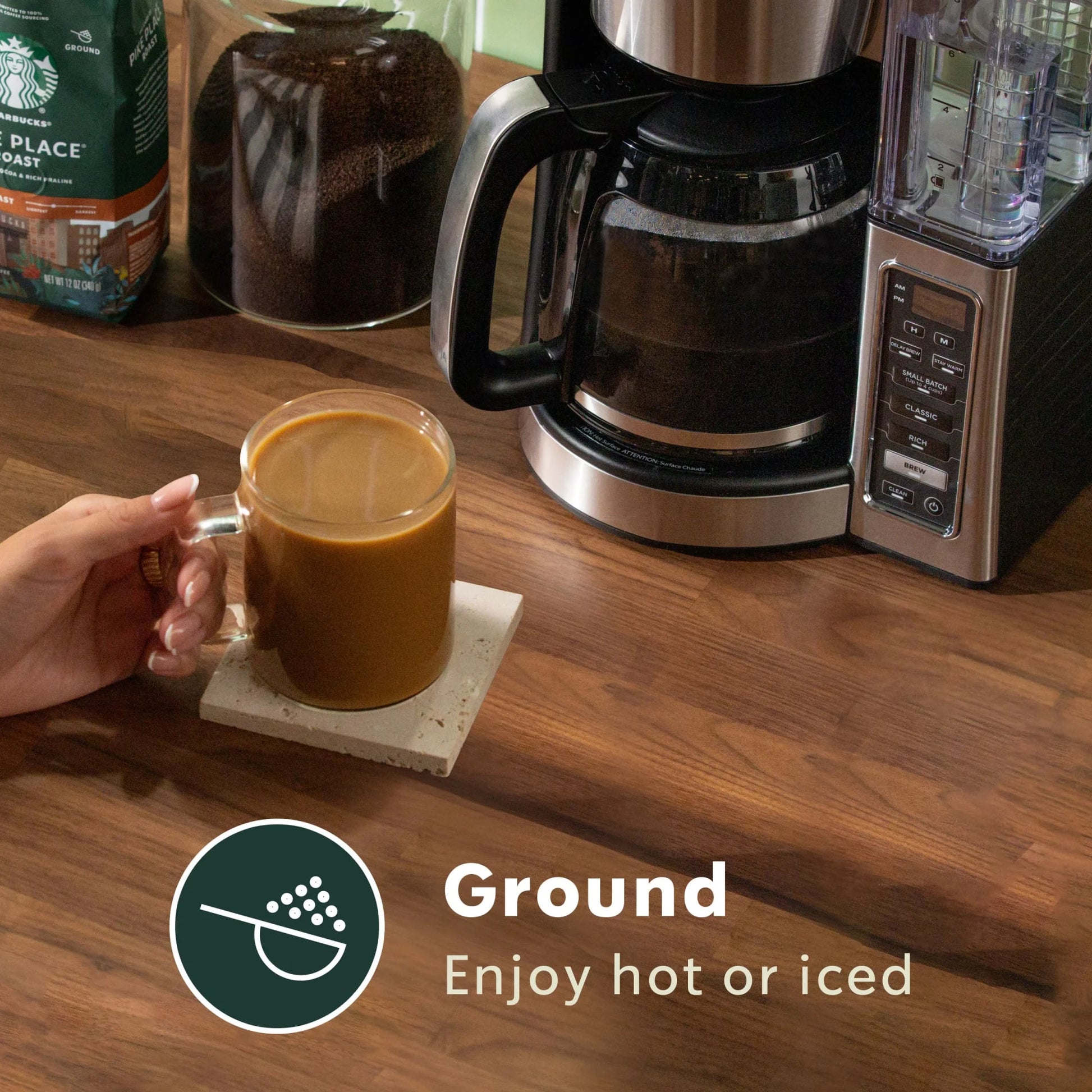 Starbucks Vanilla, Ground Coffee, Flavored Hot or Iced Coffee, 11 Oz