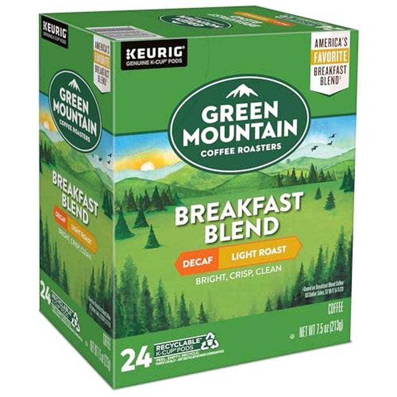 Green Mountain Coffee Roasters Breakfast Blend Decaf Coffee, Keurig Si