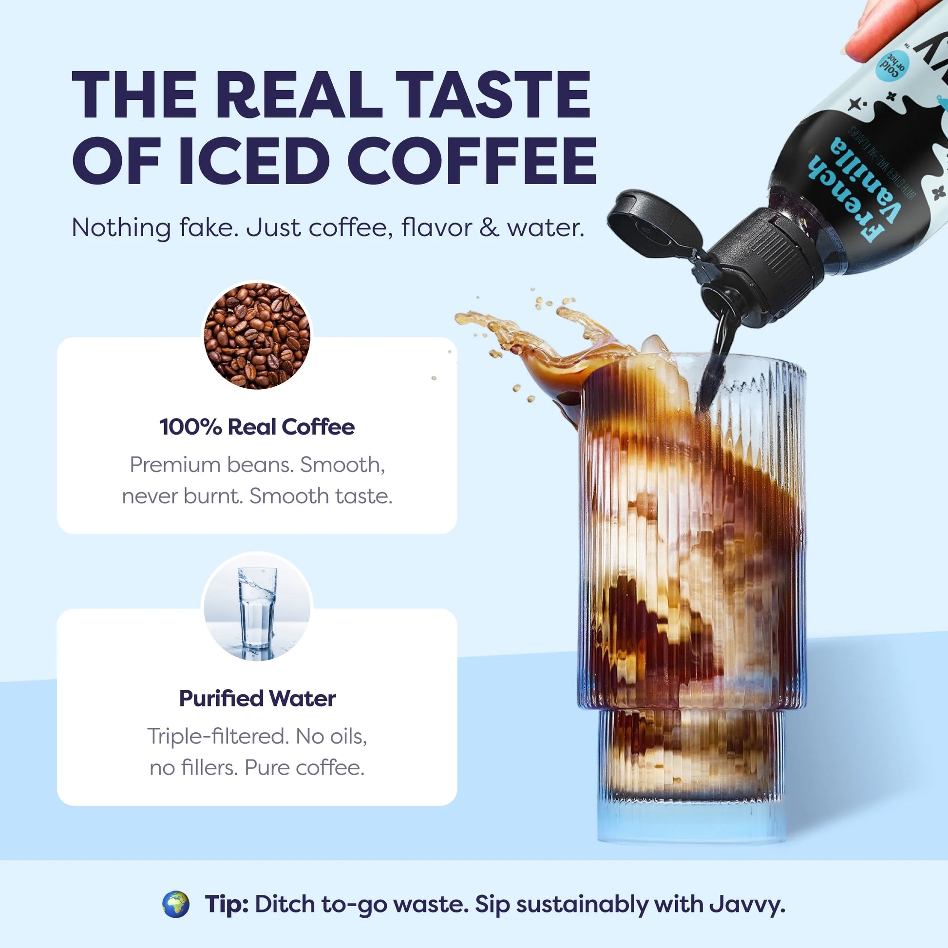 Coffee Concentrate - Cold Brew Coffee, Perfect for Instant Iced Coffee, Cold Brewed Coffee and Hot Coffee, 35 Servings - French Vanilla